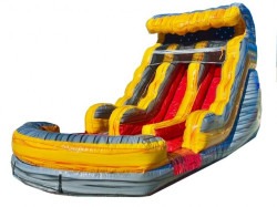 15ft Volcano Splash Duel Lane Water Slide